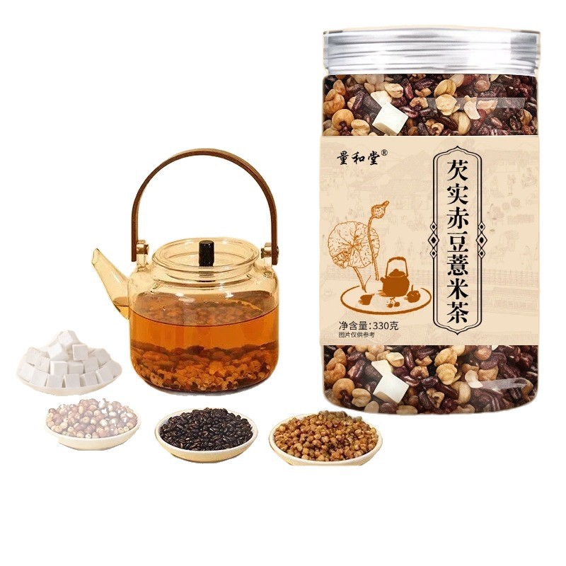 Qian Shi Chi Dou Yi Mi Tea 330g Cold Brewed Dampness Relief Herbal Tea with Gorgon Fruit Coix Seed Adzuki Bean and Poria - Image 5