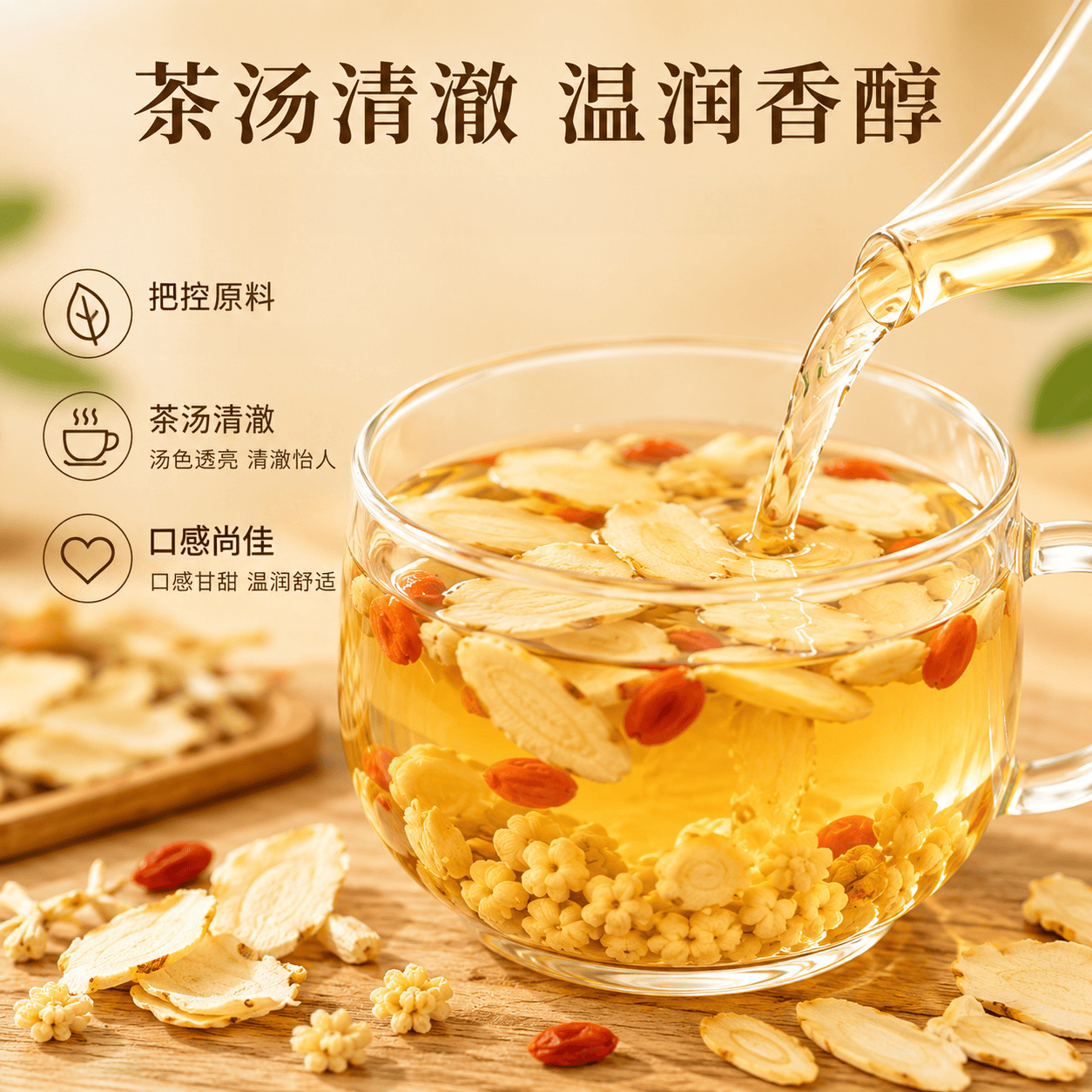 Mai Dong Xue Li Yu Zhu Tea 510g Ophiopogon Snow Pear Solomon Seal Herbal Blend 30 Mini Jars - Image 3