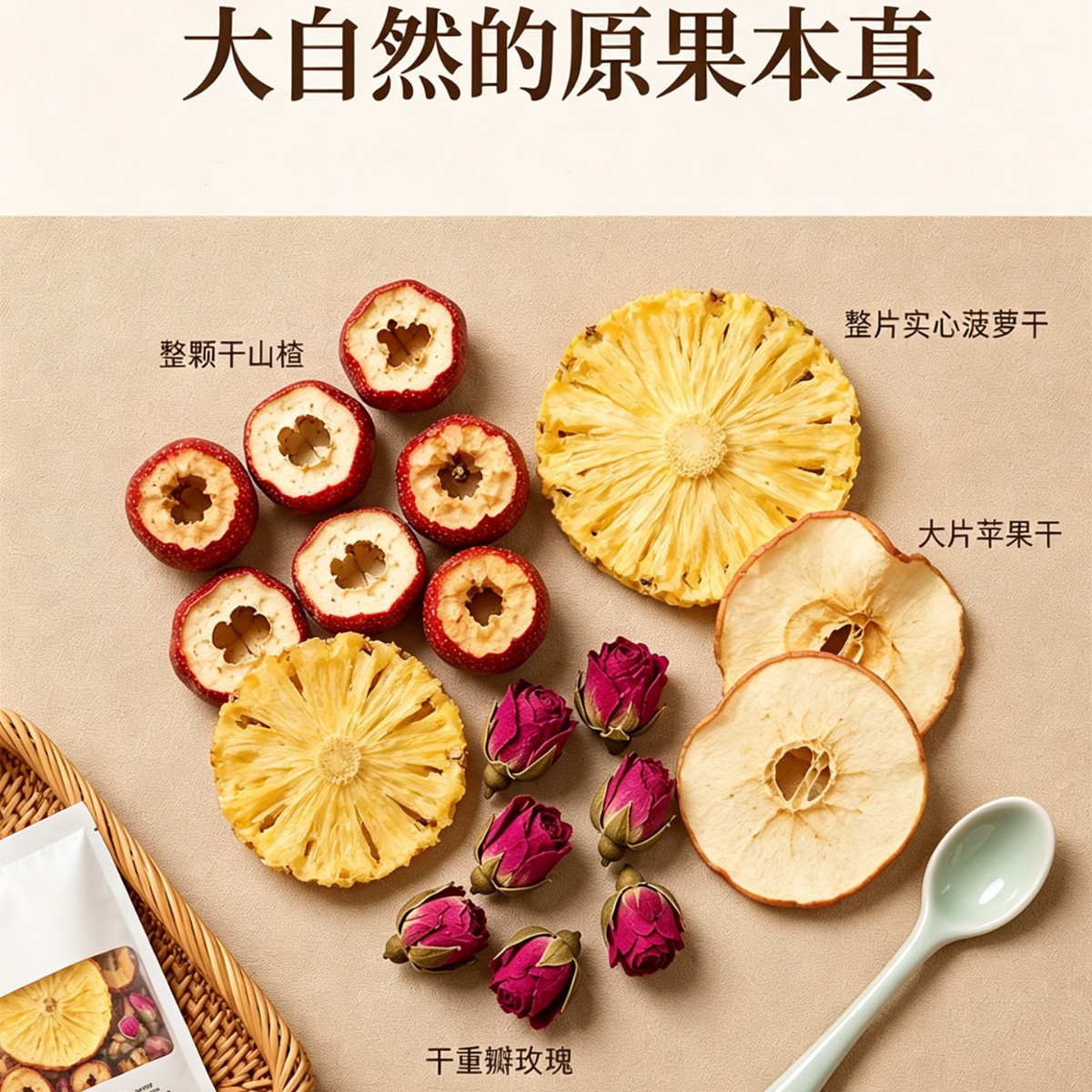 Apple Pineapple Hawthorn Fruit Tea with Rose and Longan 20g x 5 Bags Hot Brew Summer Drink - Image 4