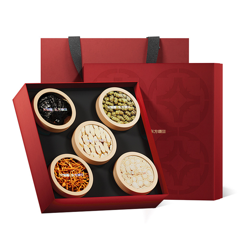 Five Herb Gift Box American Ginseng Dendrobium Reishi Black Goji Berry 230g Nourishing Gift Set - Image 5