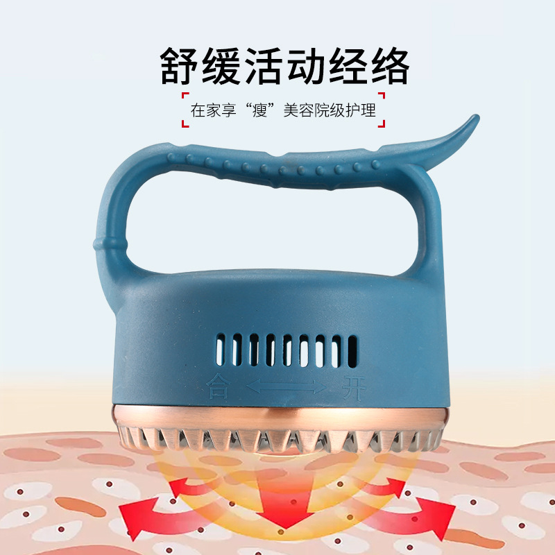 Moxa Meridian Brush Gua Sha Massage Tool for Back and Abdominal Wellness with Moxa Sticks Oil and Chart - Image 3