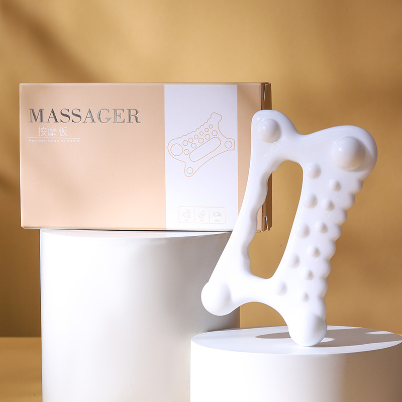 Resin Gua Sha Facial Board Wave Shape Tendon Gliding Massage Tool for Face and Body 42g - Image 2