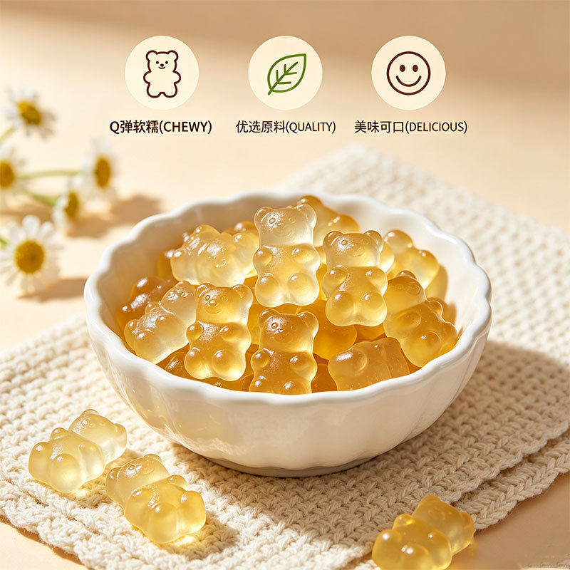 Probiotic Gummy Bears (Lactobacillus Blend) — Yogurt-Flavored Gel Candy, 60g Bottle - Image 2