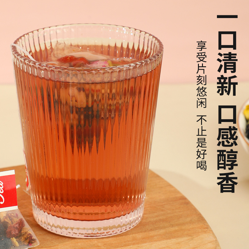 Mulberry Dandelion Rose Herbal Tea Bags 5g x 15 Pyramid Sachets Sugar Free Wellness Blend - Image 3