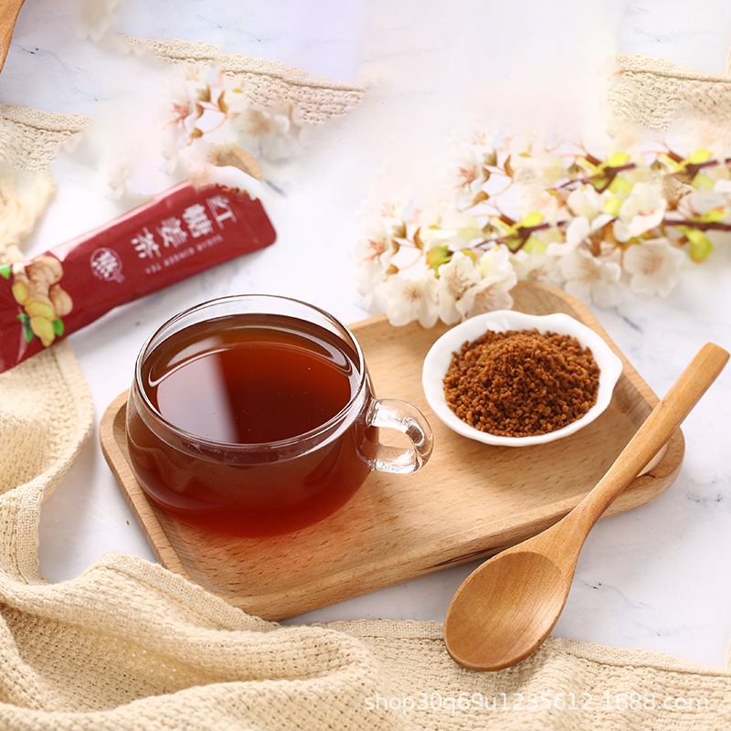 Brown Sugar Ginger Tea Granules 20g Instant Sachets with Red Date and Rose Warming Daily Drink - Image 3