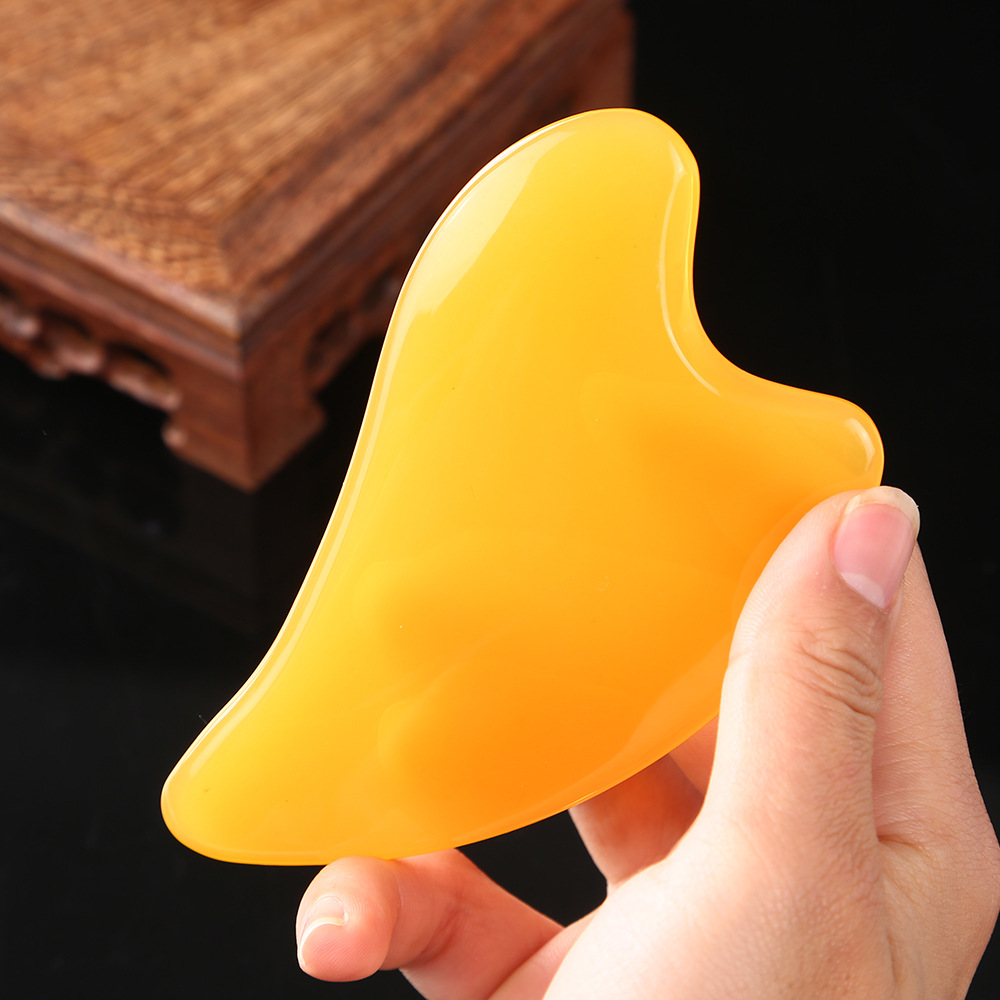 Resin Gua Sha Facial Sculpting Board Jawline Contour Massage Tool Pink Heart Shape Full Body Home Use - Image 2