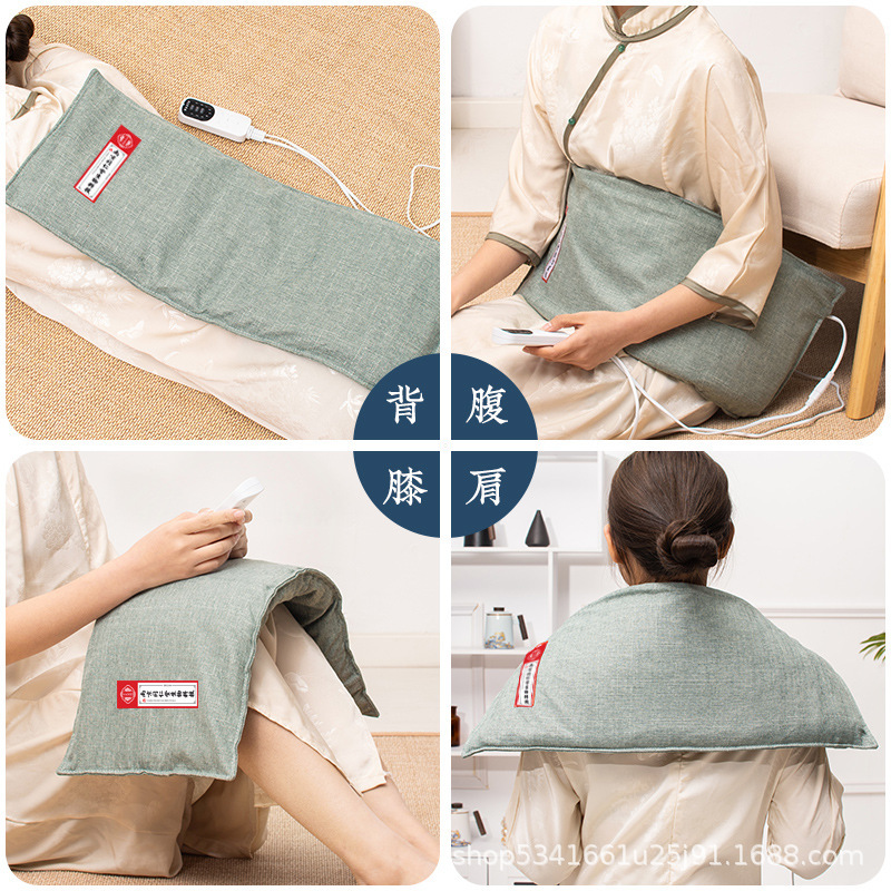 Electric Sea Salt Heat Therapy Bag with Mugwort Salt Pack 9 Temperature Levels 3 Timer Settings Full Body Home Use - Image 3