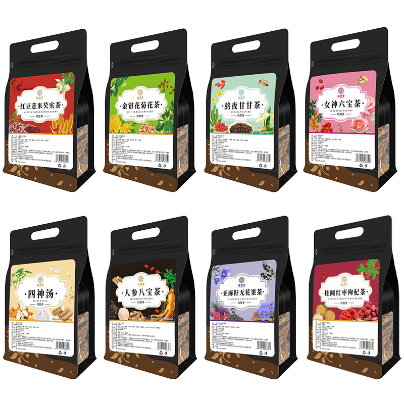 Four Gods Soup Tea Bags (Fu Ling, Shan Yao, Qian Shi, Lian Zi) — Si Shen Tang Herbal Tea, 5g x 50 Pyramid Sachets - Image 5