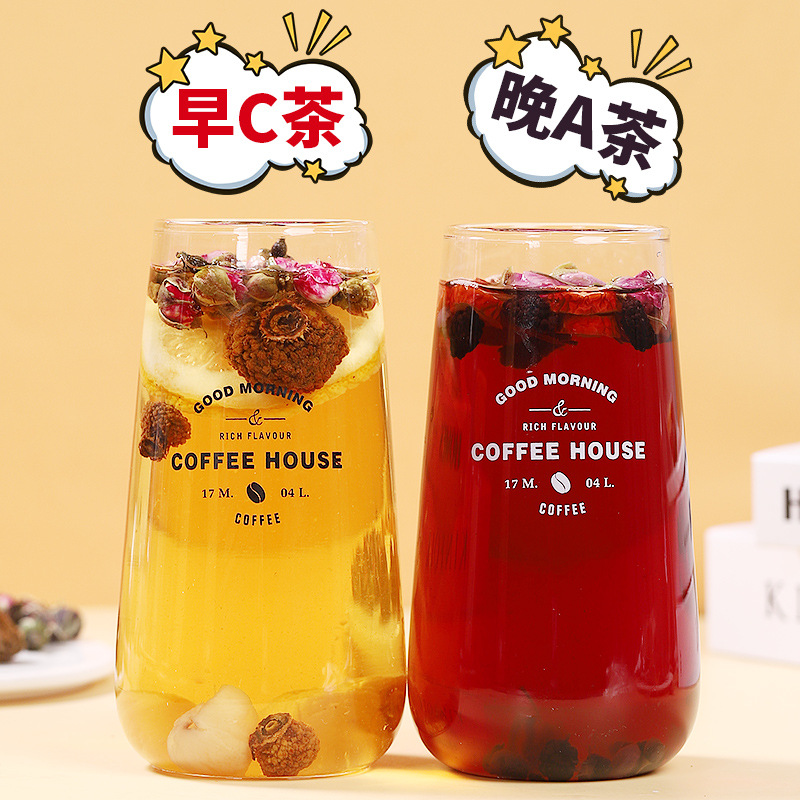 Morning C & Night A Herbal Tea Set — Rosa Roxburghii, Lemon, Black Goji, Poria & Rose Blend - Image 2