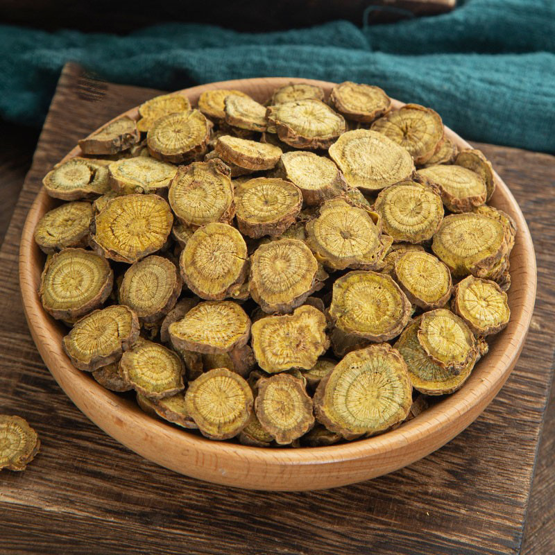 Scutellaria Root Slices Huang Qin 100g Jar Dried Chinese Herb for Decoction and Tea - Image 2