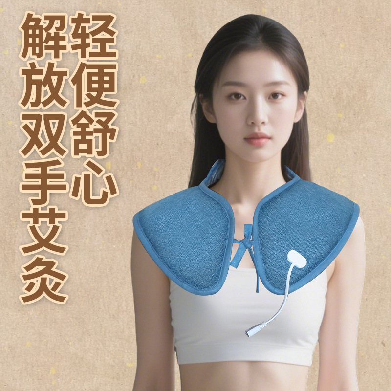 Electric Heated Sea Salt Neck and Shoulder Wrap Moxibustion Style Heat Therapy Bag for Home Relaxation - Image 3