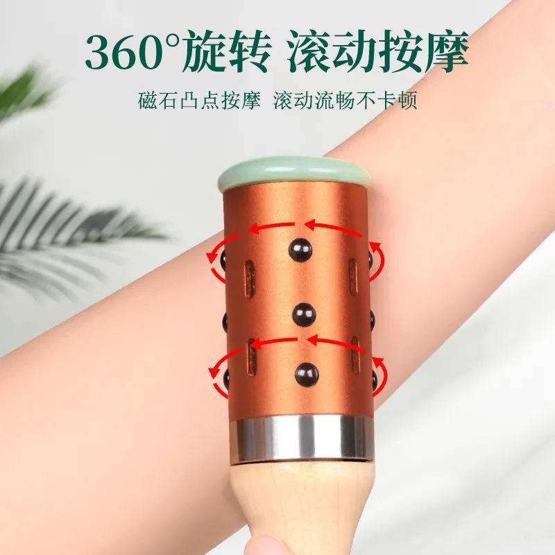Bian Stone Facial Moxa Roller Wand Portable Eye Massage Tool with Moxa Sticks for Spa and Home Warm Therapy - Image 2