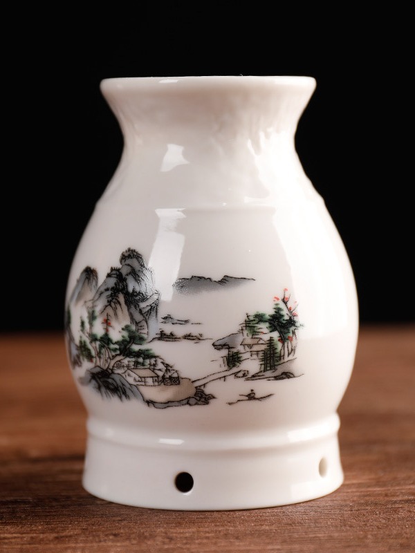 Ceramic Moxibustion Jar with Gua Sha Cup 3-Year Moxa Ai Jiu Warming Tool 10.5cm 250g - Image 5