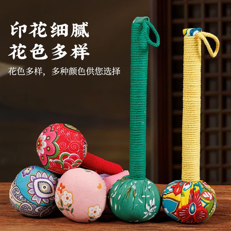Mugwort Hammer Ai Cao Hammer 33cm Satin Herbal Massage Stick for Meridian Tapping and Wellness Gifting - Image 4