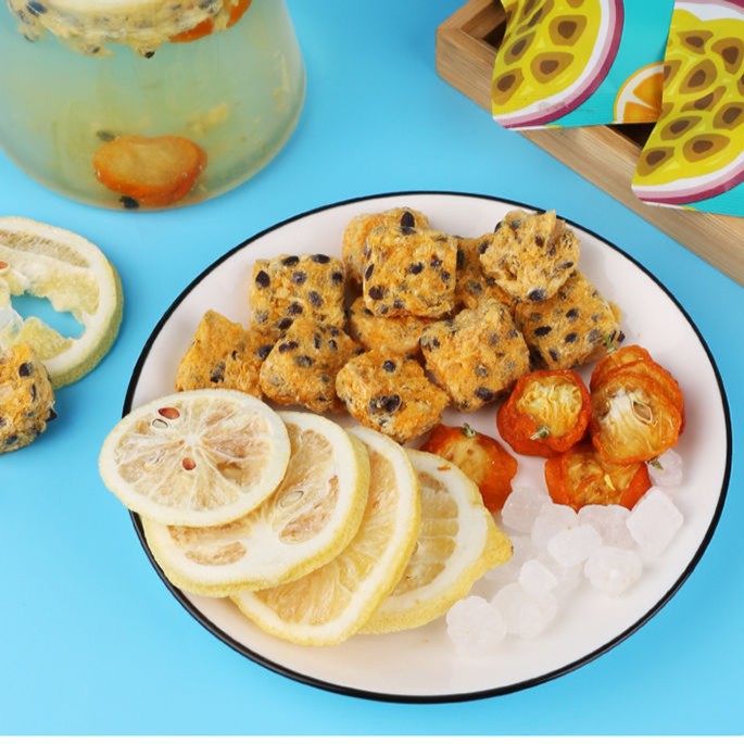 Kumquat Lemon Passion Fruit Tea Bags Freeze Dried Fruit Tea 90g Hot or Cold Brew Drink - Image 3