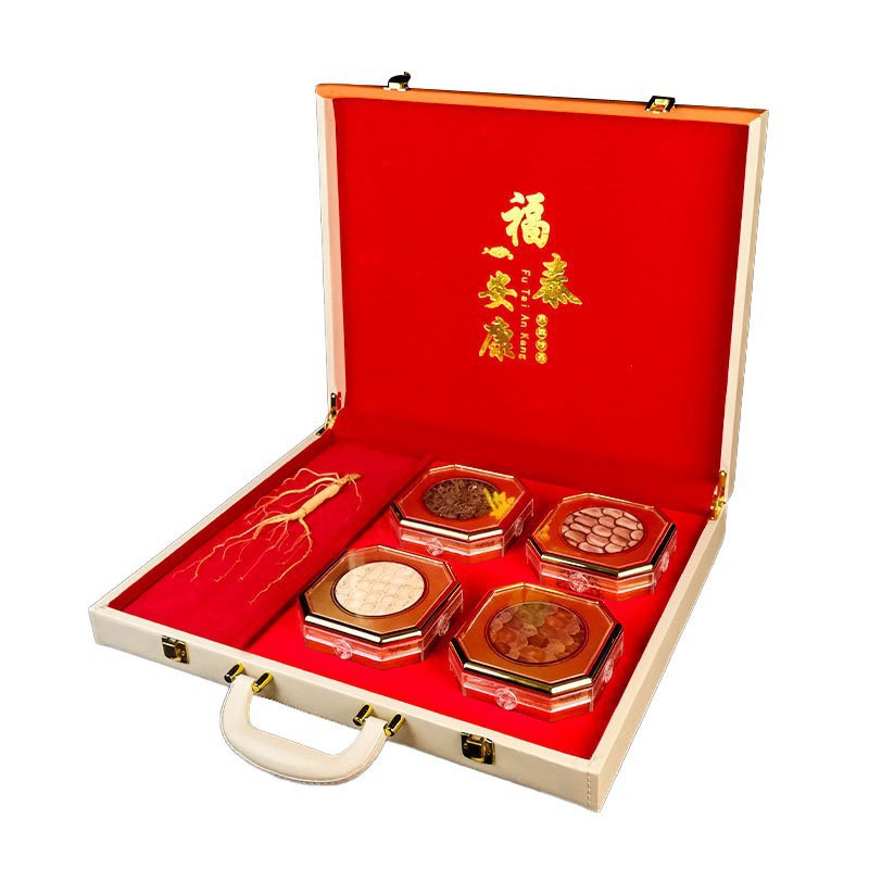 Changbai Mountain Six Treasure Herbal Gift Box with Ginseng Red Ginseng American Ginseng Deer Antler Slices Lingzhi and Dendrobium - Image 5