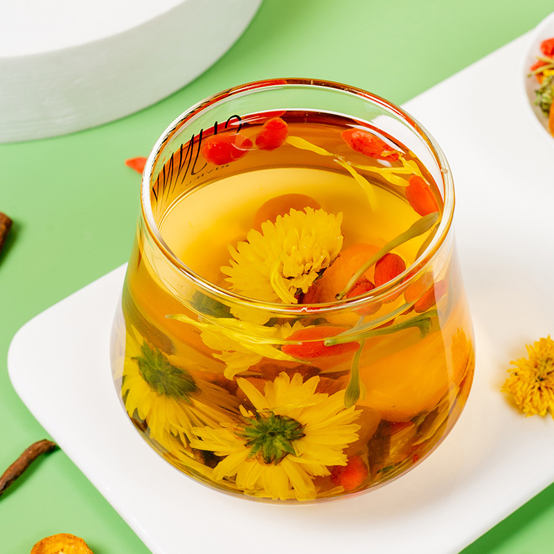 Jin Yin Qi Ju Tea 100g Honeysuckle Goji Chrysanthemum Blend Herbal Tea Gift Box - Image 4