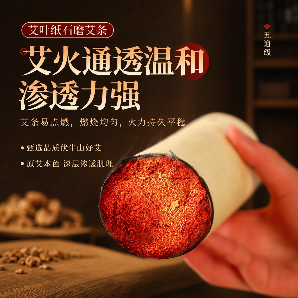 Moxa Sticks for Moxibustion 3-Year Aged Stone-Ground Ai Tiao 8x20cm 6 Pack - Image 2