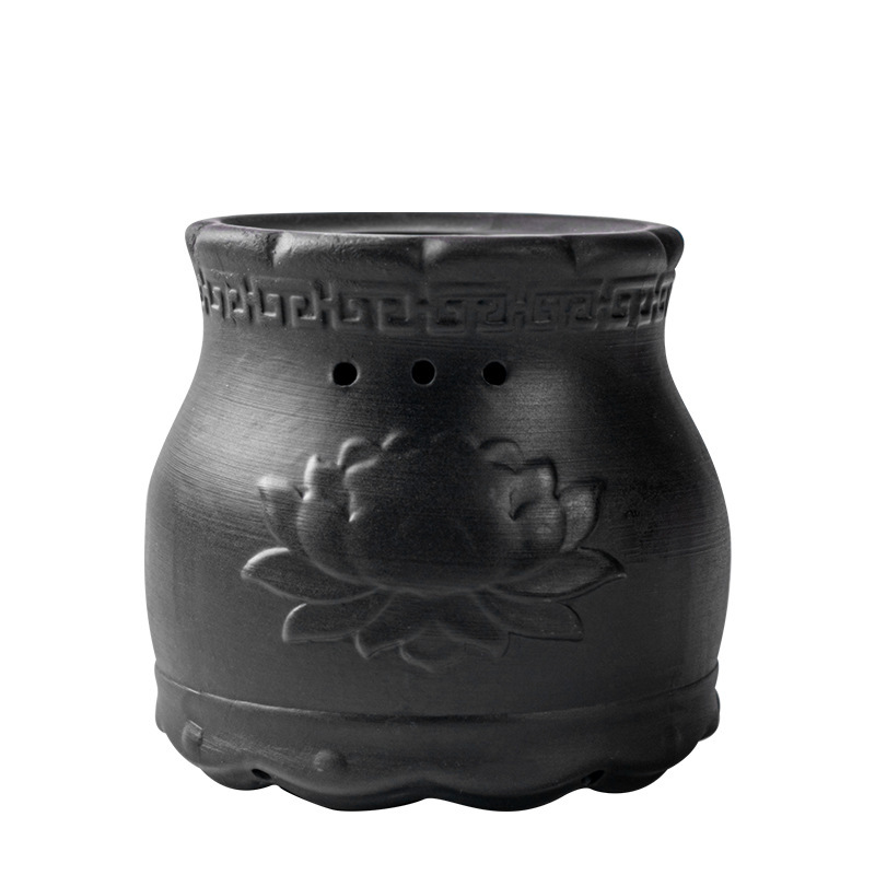 Bian Stone Lotus Moxibustion Jar Ceramic Warming Cup with 54 Moxa Sticks Acupoint Chart and Cloth Cover for Body Wellness - Image 5