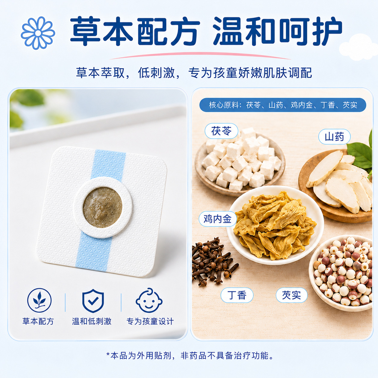 Children's Spleen Support Herbal Belly Patch Honey Acupoint Sticker with Far Infrared Warming 6 Patches per Box - Image 3