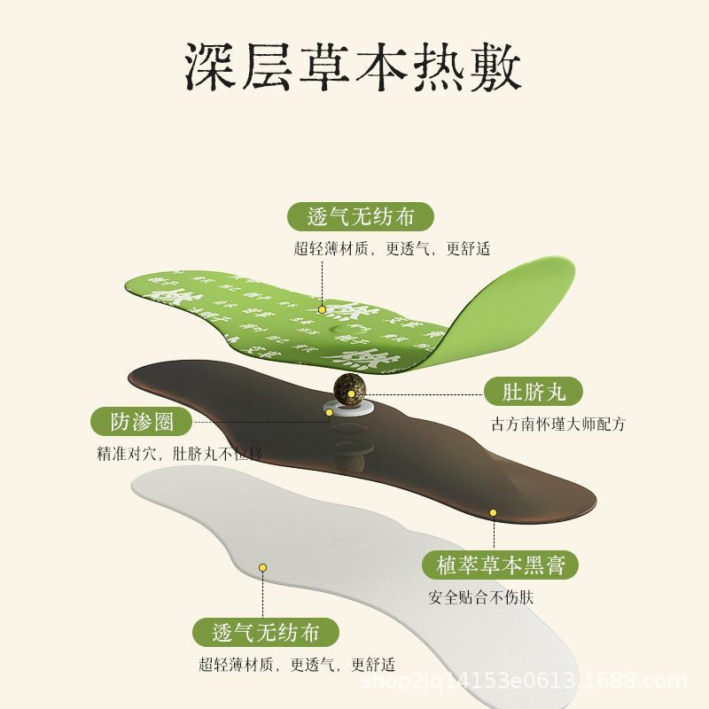 Ran Ran Xuan Fu Herbal Belly Patch with Mugwort Navel Patch 30x12 Small Size - Image 2