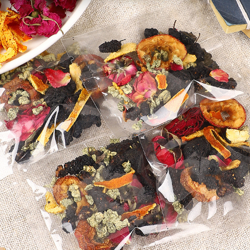 Wumei Shanzha Heye Tea Dark Plum Hawthorn Lotus Leaf Blend 20 Teabags 200g Cold Brew Herbal Tea - Image 3