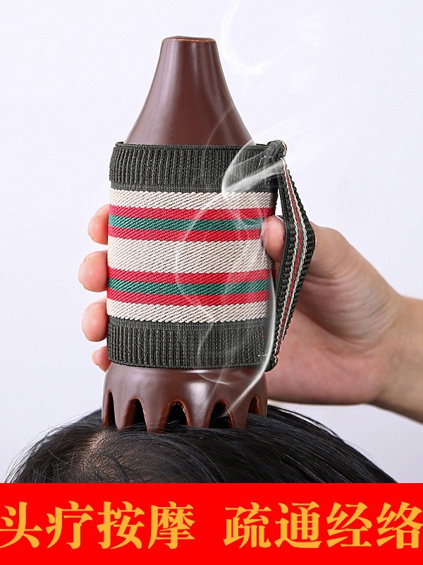Ceramic Head Moxa Massage Comb 6x15cm Scalp Gua Sha Tool with Comb Teeth for Warm Moxibustion and Full Body Use - Image 3