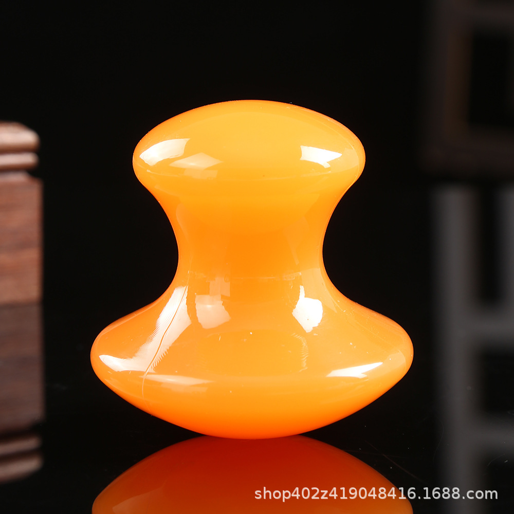 Gua Sha Massage Tool Resin Mushroom Shape Face Body Scraping Board 5.3cm 50g - Image 4