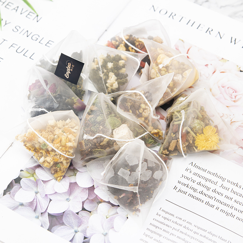 Triangle Tea Bag Sampler — Chrysanthemum, Cassia Seed, Apple Lotus & Sour Plum Herbal Blend - Image 4