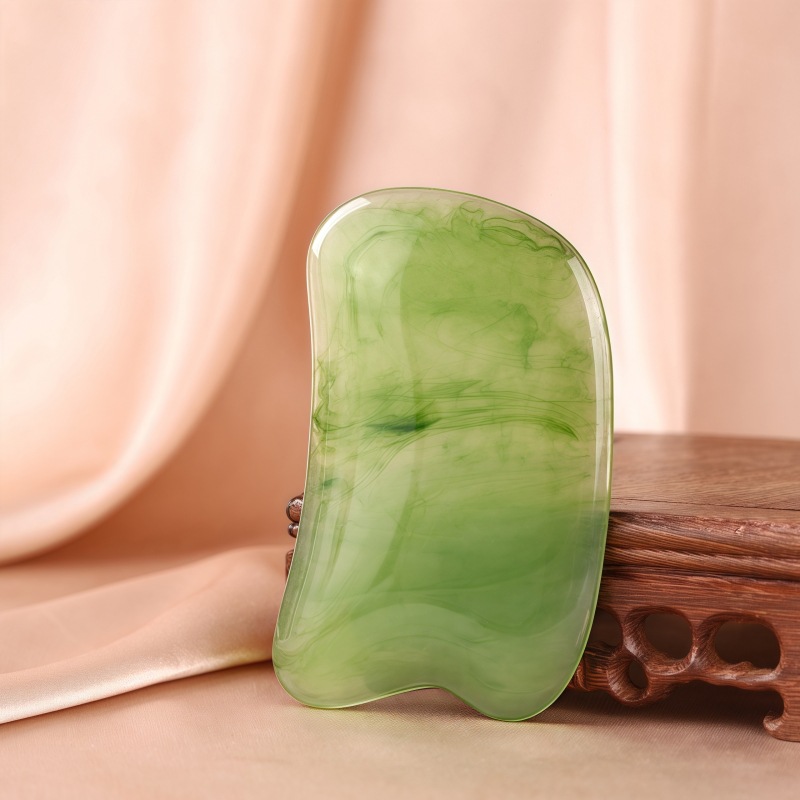 Resin Gua Sha Facial Massage Stick Set Purple Meridian Brush Acupoint Tool for Body Care - Image 3