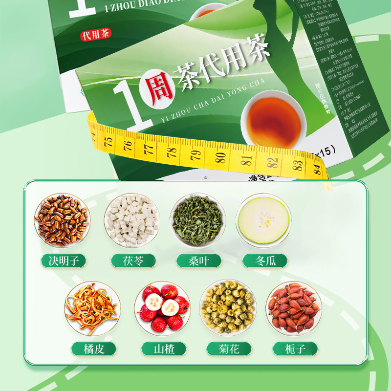 One Week Slimming Herbal Tea Winter Melon Lotus Leaf Tangerine Peel Poria Tea Bags 120g - Image 2