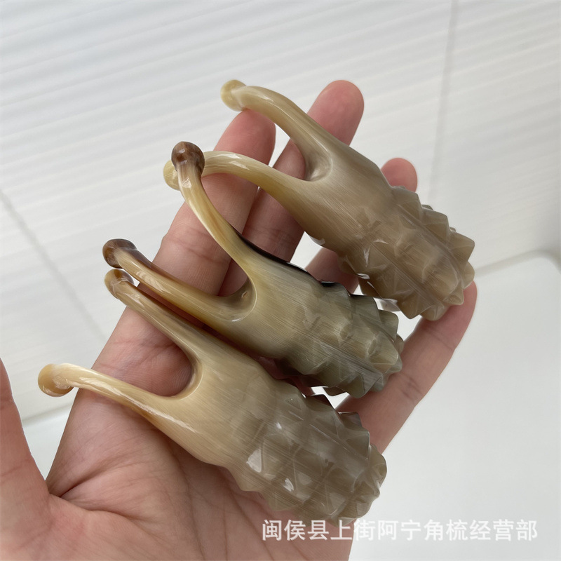 Horn Nose Massage Tool Handheld Guasha Board for Nose Bridge and Eye Area Care - Image 3