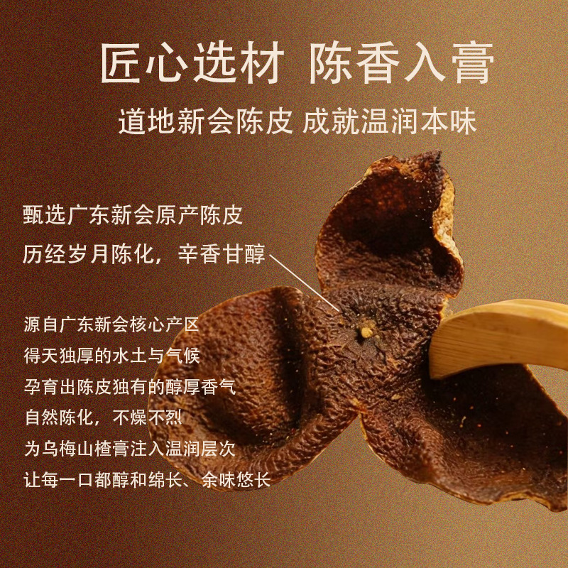 Dark Plum Hawthorn Tangerine Peel Paste (Wu Mei Shan Zha Chen Pi Gao) — Traditional Herbal Paste, 90g - Image 2