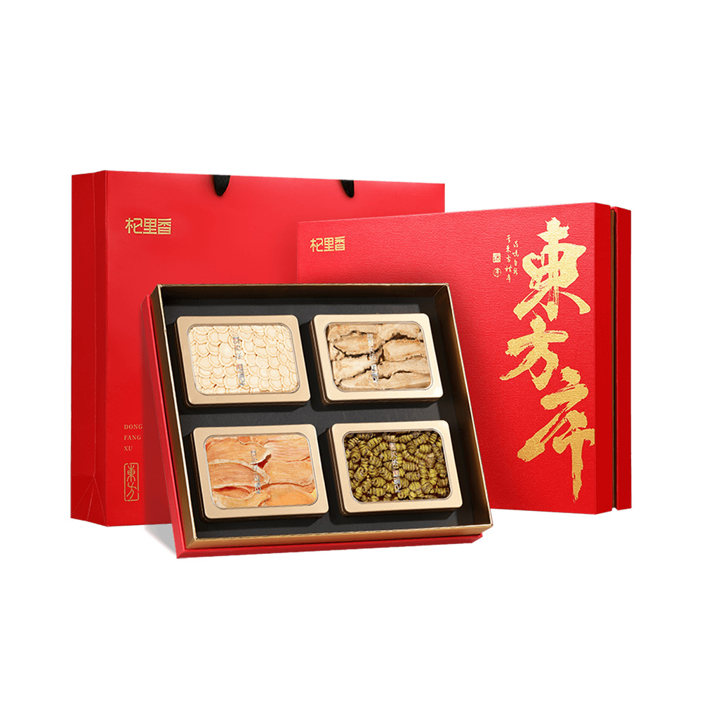 Qi Li Xiang 300g Four-Herb Gift Box American Ginseng Dendrobium Danggui Tianma Slices - Image 5