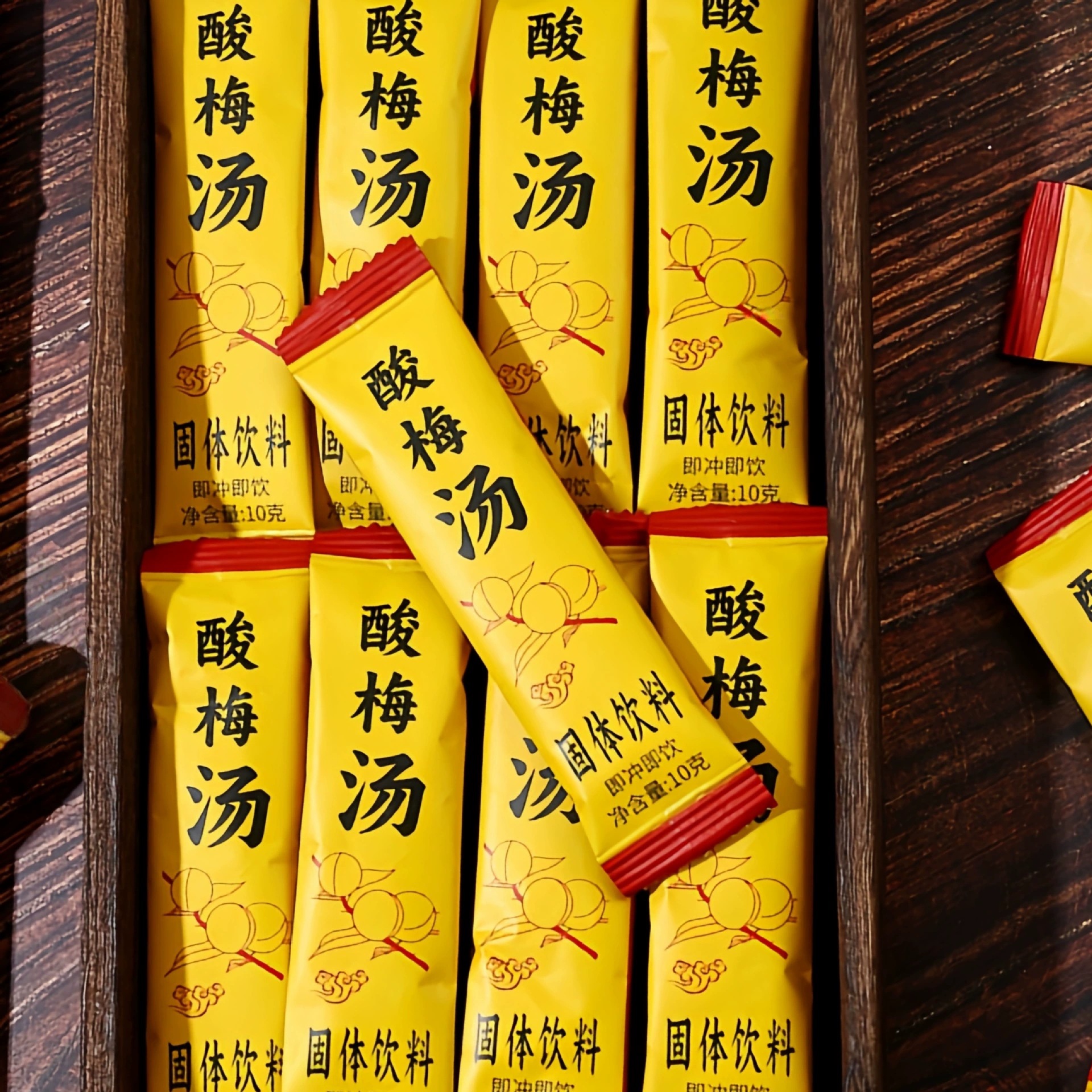 Instant Sour Plum Drink Powder Suan Mei Tang Old Beijing Style with Osmanthus No-Cook Summer Beverage 10g Pack - Image 4