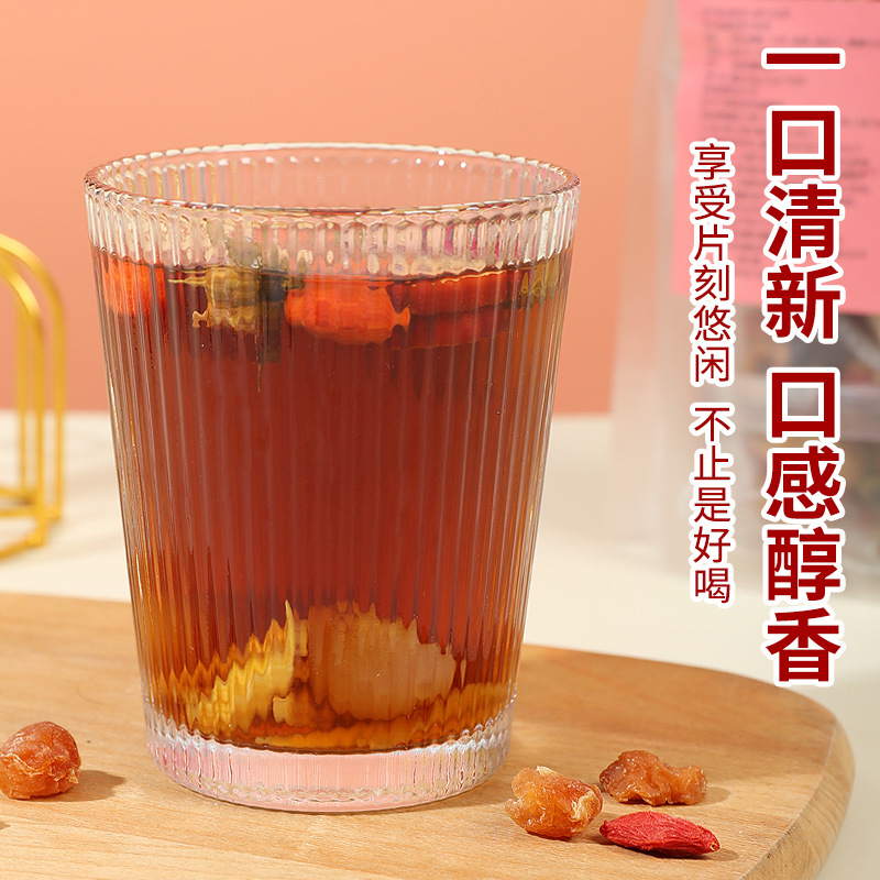 Goddess Vitality Tea Ginseng Seven Treasure Blend with Rose Red Date Longan Goji Black Sugar 15g x 10 Bags - Image 3