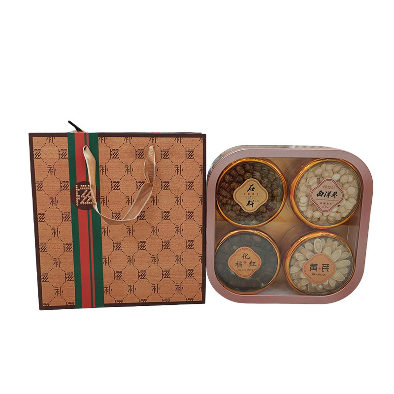 American Ginseng Gift Box Xi Yang Shen Ready-to-Eat Dried Slices 20g Four-Section Gift Packaging - Image 5