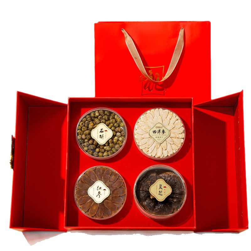 American Ginseng Dendrobium Red Ginseng Deer Antler Gift Box for Elders Business Holiday Wellness - Image 5
