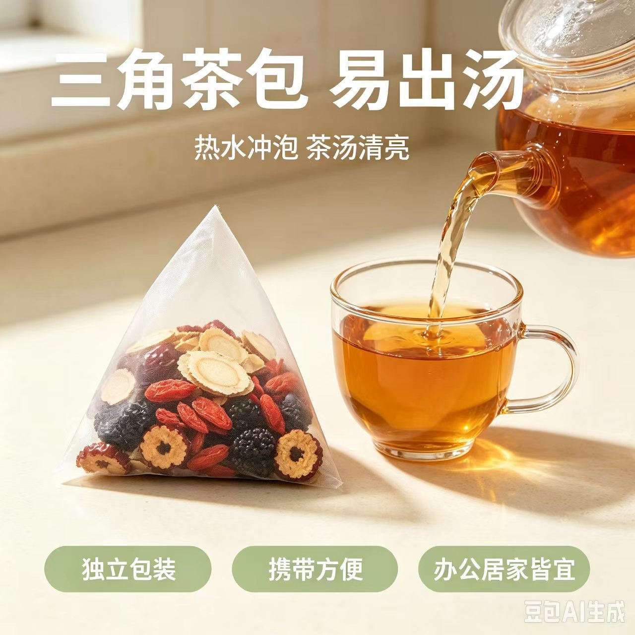 Ginseng Eight Treasure Tea Ren Shen Ba Bao Cha 150g Bagged Herbal Tea Blend 30 Teabags Sugar Free Cold Brew - Image 3