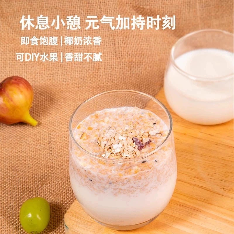 Coconut Milk Probiotic Oatmeal 300g Canister Breakfast Meal Replacement No Added Sucrose Non-Fried Instant Cereal - Image 2
