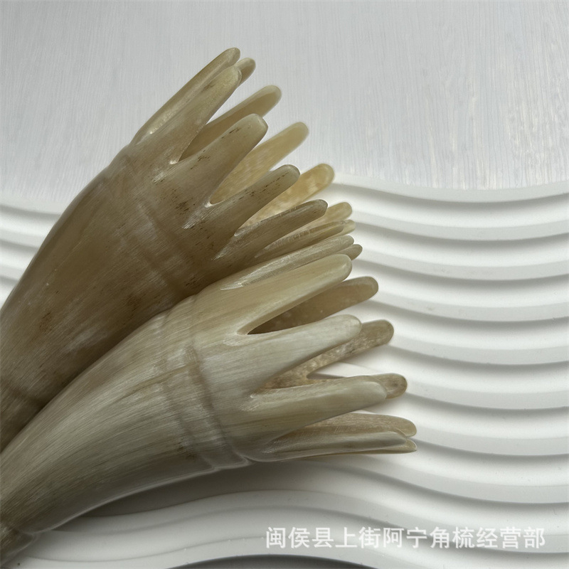 Horn Comb Long Hair Washing Comb Massage Comb Gua Sha Board Meridian Head Therapy Comb 15-20CM - Image 4