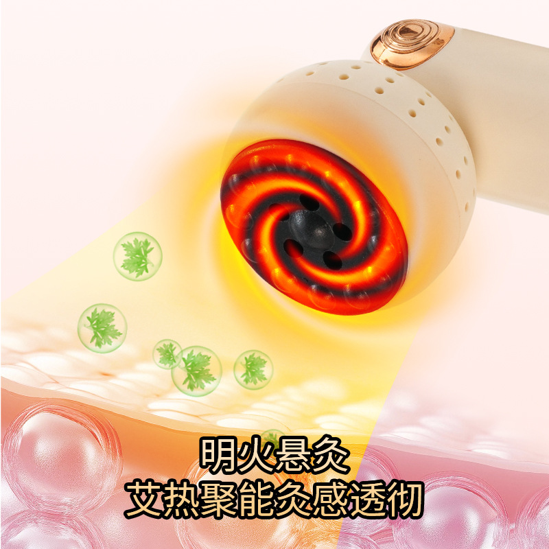 Facial Bian Stone Moxibustion Wand Handheld Warm Therapy Massage Tool for Meridian Care - Image 2