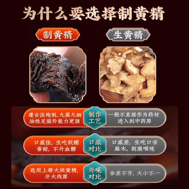Nine Steamed Nine Sun Dried Polygonatum Huang Jing 500g Ready to Eat Soft Slices for Tea and Daily Wellness - Image 4