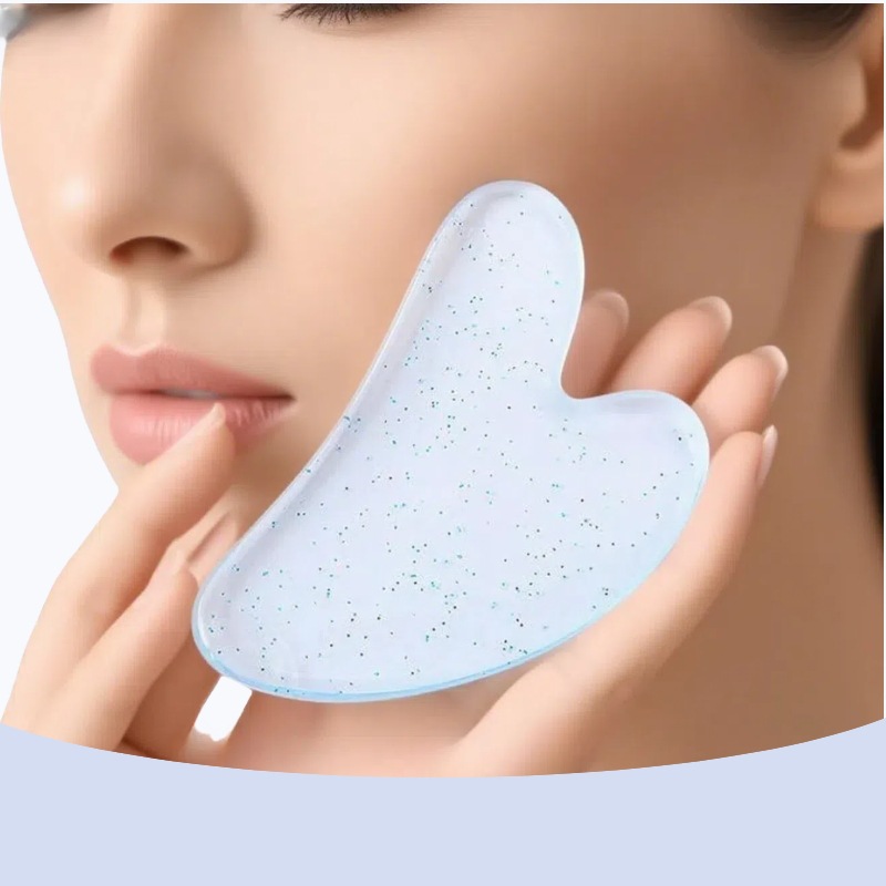 Crystal Heart Gua Sha Facial Massage Tool Resin Scraping Board for Face Lifting and Home Use 8x5cm - Image 4