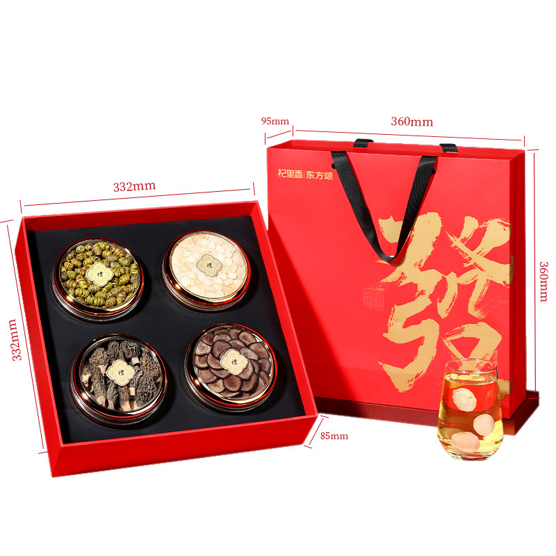 Four Herb Gift Box American Ginseng Dendrobium Deer Antler Morel 120g Chinese Wellness Gift Set - Image 5