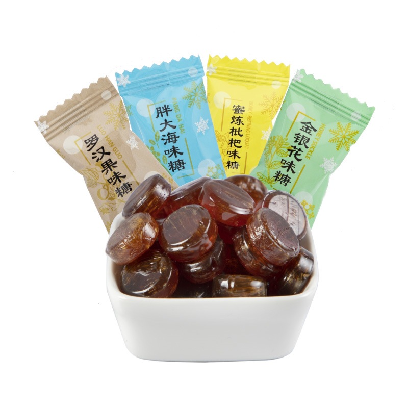 Loquat Herbal Throat Lozenges Pang Da Hai Honeysuckle Monk Fruit Mint Soothing Candy Bulk 250g 500g 750g - Image 5