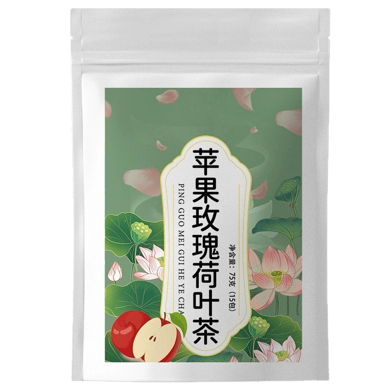 Apple Rose Lotus Leaf Tea Sugar Free Tea Bags with Mulberry and Cassia Seed 75g Daily Wellness Flower Tea - Image 5