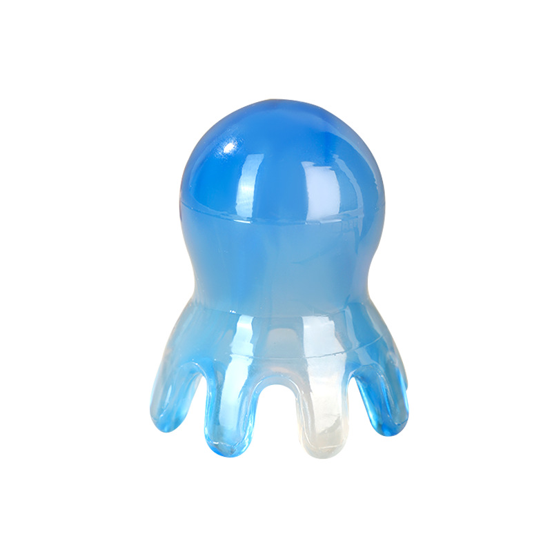 Octopus Massage Comb Scalp Meridian Comb Wide Teeth Gua Sha Head Massager Portable Resin Gray - Image 5