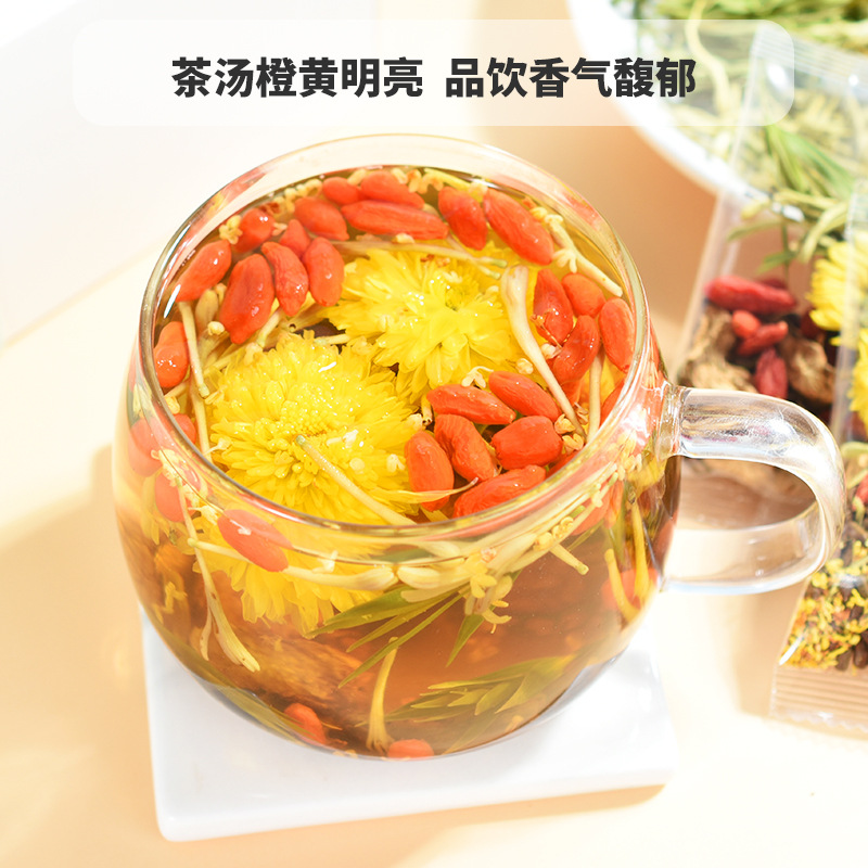 Chrysanthemum Cassia Seed Tea Ju Hua Jue Ming Zi 7-Herb Blend Cold Brew Tea Bags 120g Box of 10 - Image 4