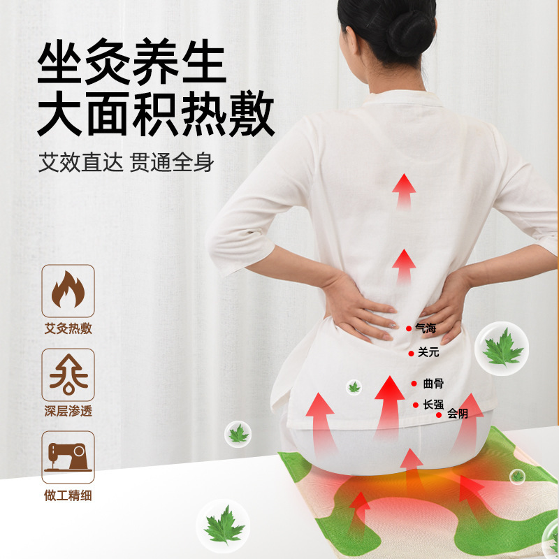 Moxa Heating Seat Cushion Adjustable Temperature Electric Moxibustion Pad for Home Office Full Body Use - Image 4